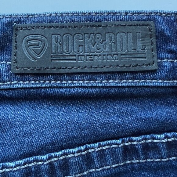 Rock & Roll Denim Womens High Rise Flare Trouser Jeans Medium Wash W26 L34 - Picture 6 of 8